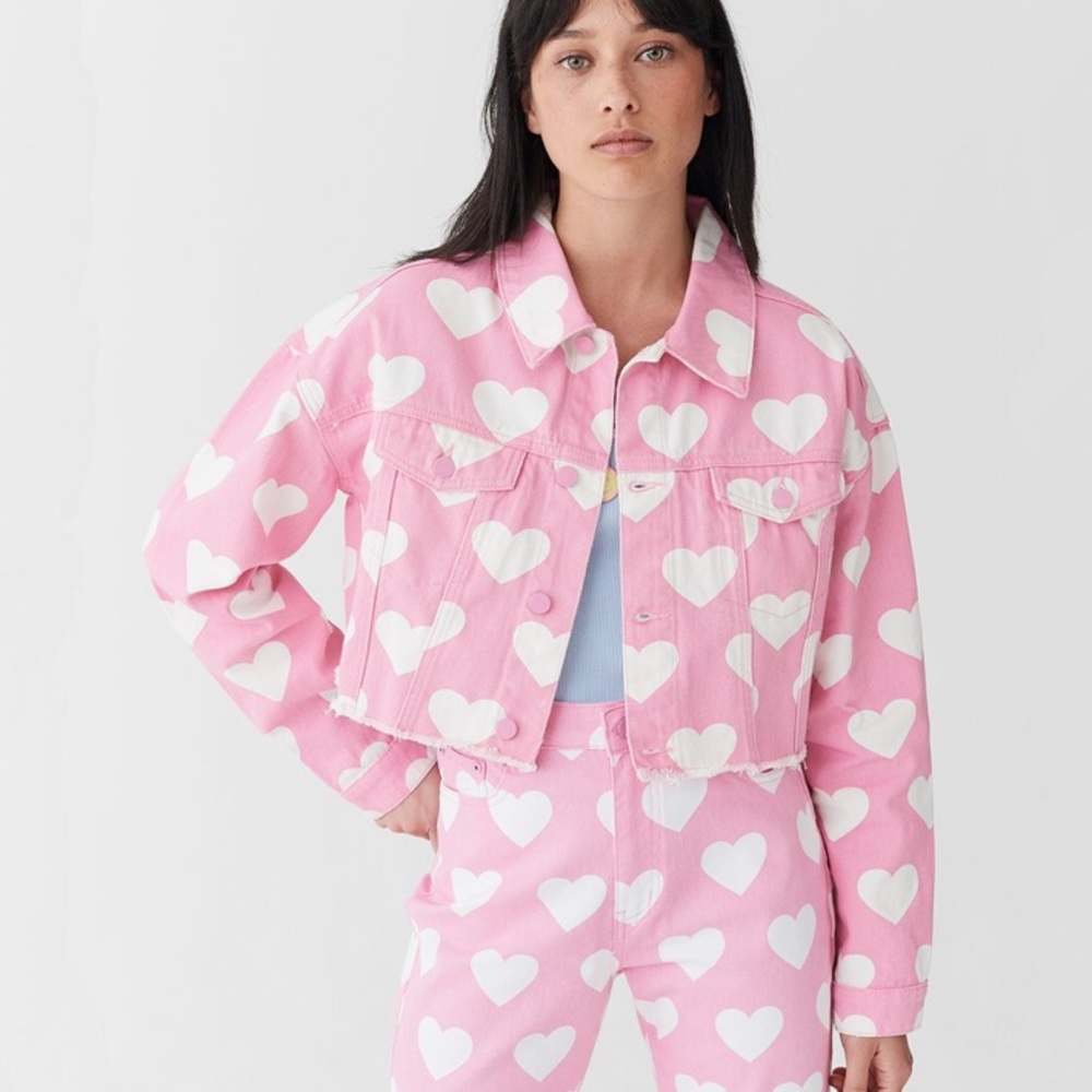 Lazy Oaf pink heart Jacket